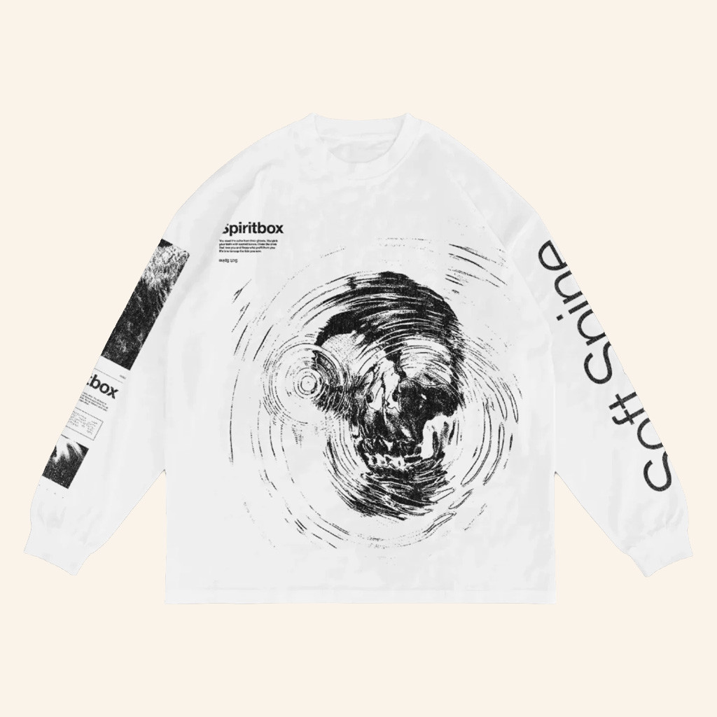 Spiritbox Merch Surface Long Sleeve T-Shirt White Gifts For Music Lovers