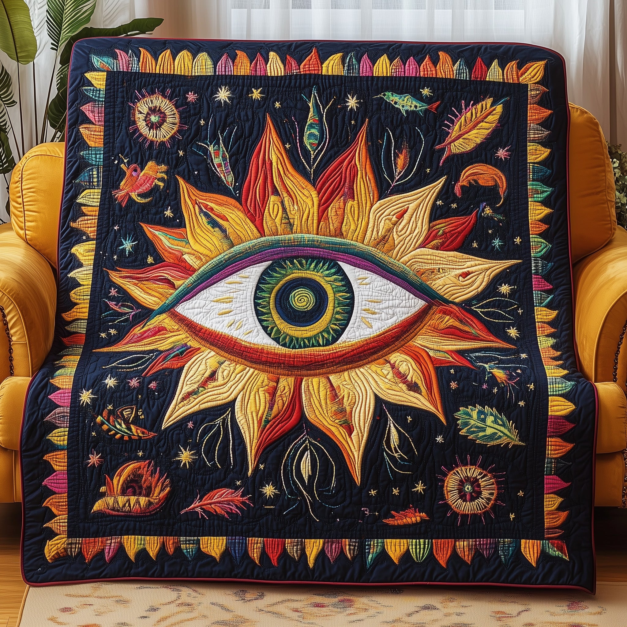 Spiritual Awaking Eye Quilted Blanket Nice Throw BlanketChristmas Gift Ideas For Daughter In Law