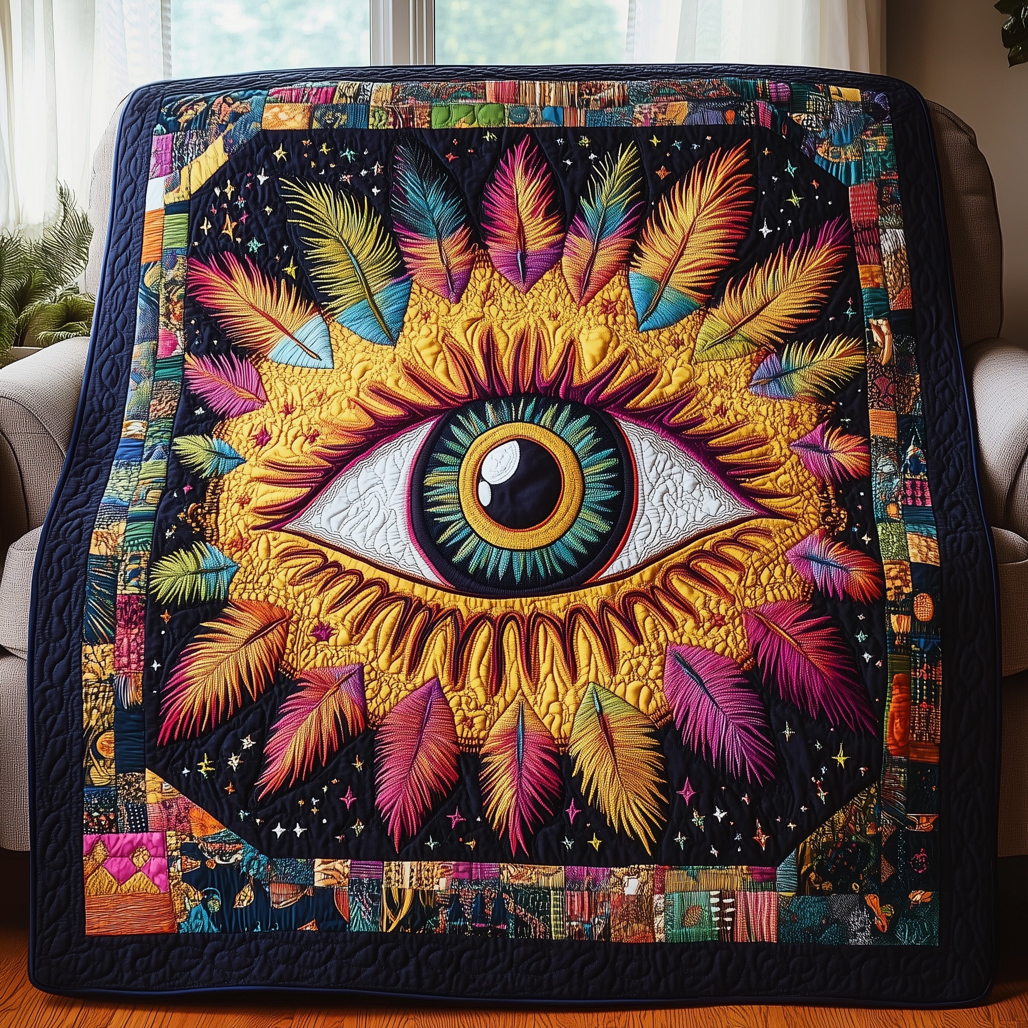 Spiritual Awaking Eye Quilted Blanket Nice Throw BlanketDaughter Christmas Ornament