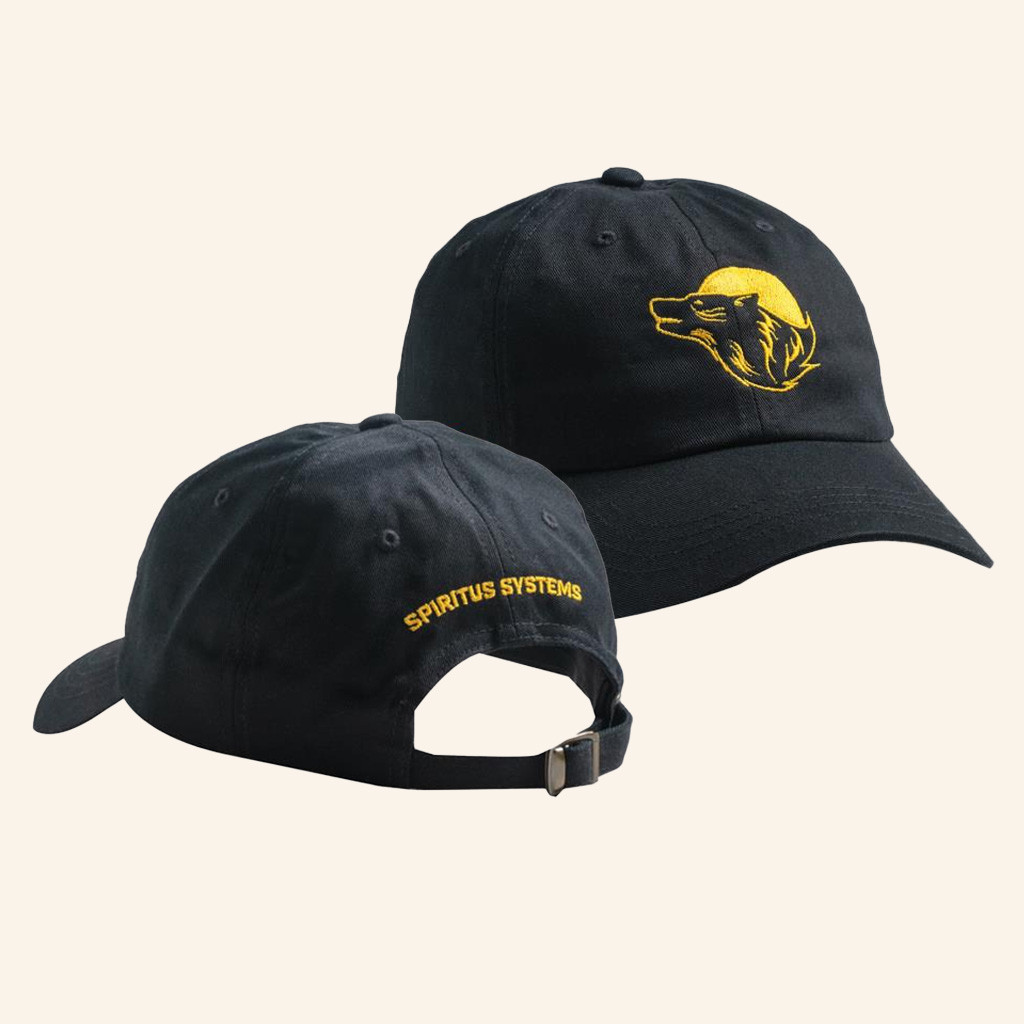 Spiritus Systems Merch Black And Yellow Icon Embroidered Cap Present For Husband Spiritus Systems Merch Black And Yellow Icon Embroidered Cap Present For Husband