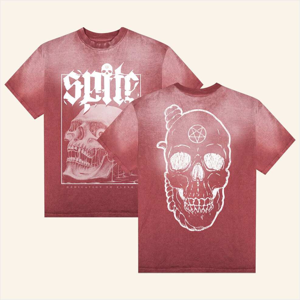 Spite Merch Dedication To Flesh Red T-Shirt Unique Birthday Gifts For Friends Gifts For Sister