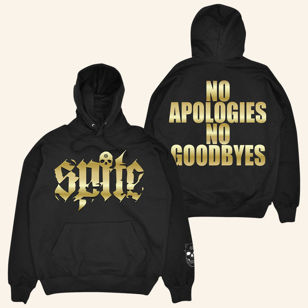 Spite Merch No Apologies Foil Hoodie Birthday Presents For Boyfriend Spite Merch No Apologies Foil Hoodie Birthday Presents For Boyfriend