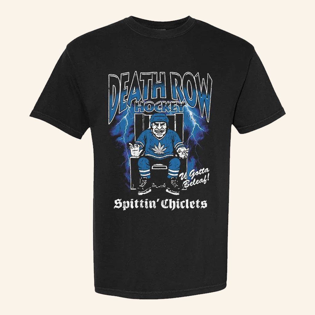 Spittin Chiclets Merch Death Row Hockey x Spittin Chiclets T-Shirt Ice Hockey Gift Ideas Spittin Chiclets Merch Death Row Hockey x Spittin Chiclets T-Shirt Ice Hockey Gift Ideas