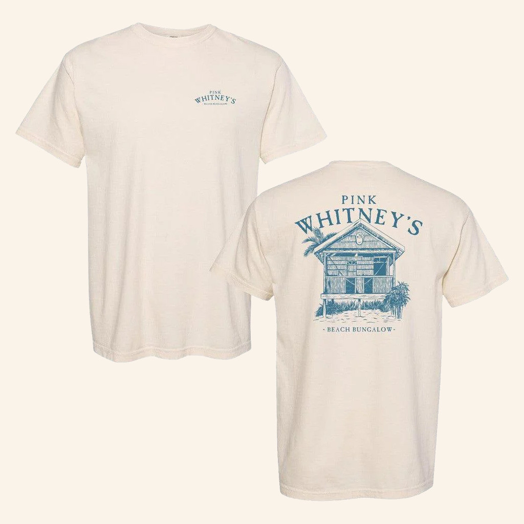 Spittin Chiclets Merch Pink Whitney's Beach Bungalow T-Shirt Birthday Gift Ideas For Her Spittin Chiclets Merch Pink Whitney's Beach Bungalow T-Shirt Birthday Gift Ideas For Her