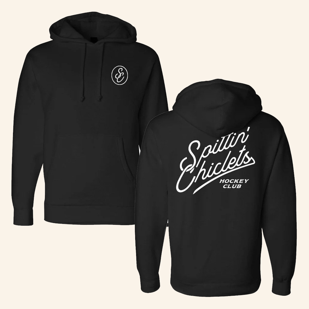 Spittin Chiclets Merch Spittin Chiclets Script Hockey Club Hoodie Gifts For Brother Spittin Chiclets Merch Spittin Chiclets Script Hockey Club Hoodie Gifts For Brother