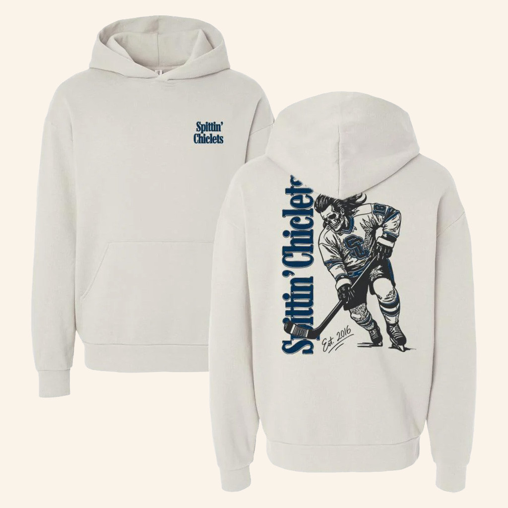Spittin Chiclets Merch Spittin Chiclets Skullet Vertical Hoodie Ice Hockey Novelty Gifts Spittin Chiclets Merch Spittin Chiclets Skullet Vertical Hoodie Ice Hockey Novelty Gifts