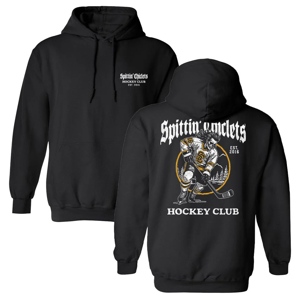 Spittin Chiclets Skullet Hoodie Hockey Club Podcast Apparel Unique Gift For Fan