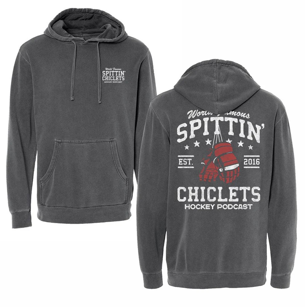 Spittin Chiclets World Famous Hoodie Hockey Podcast Hooded Sweatshirt Fan Gift