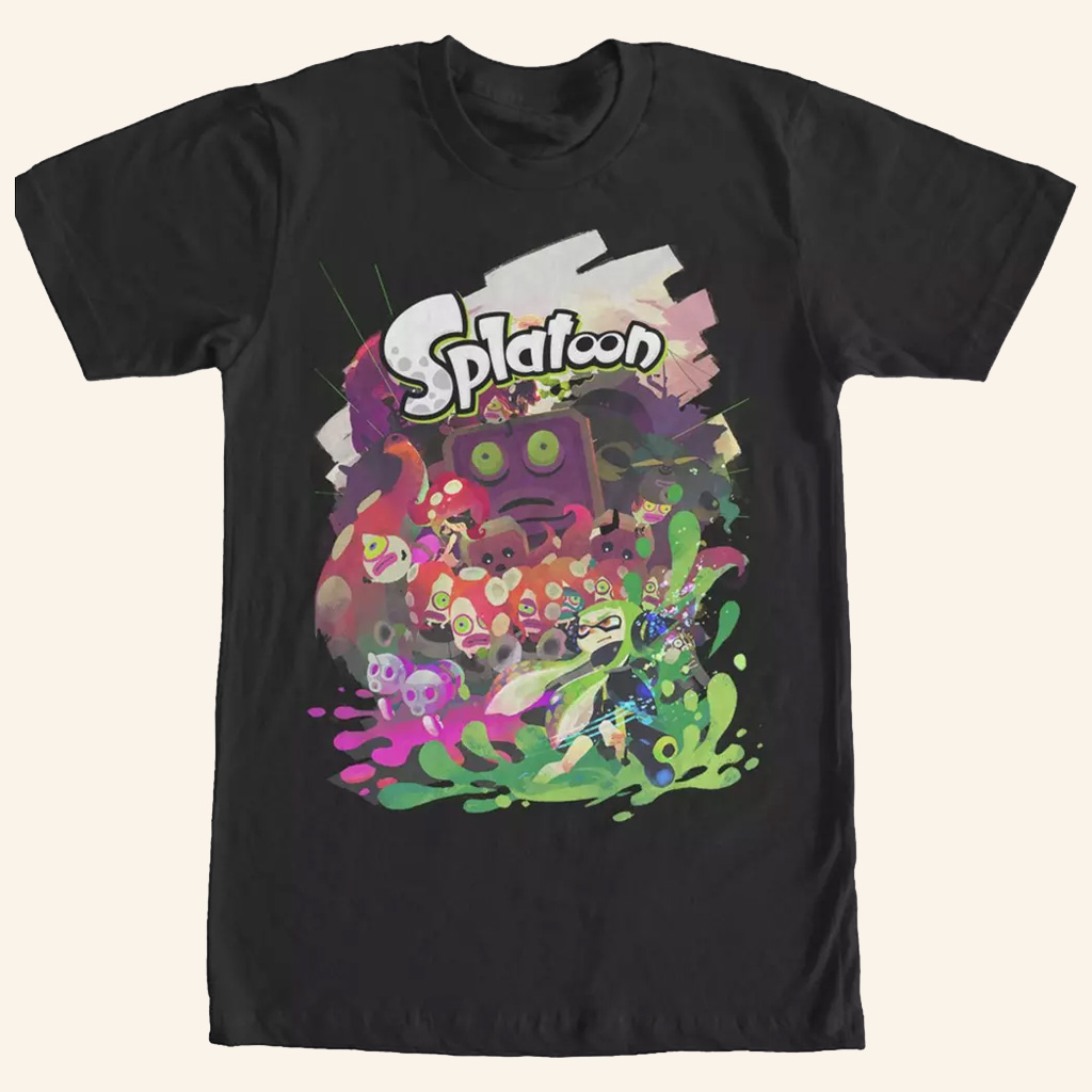 Splatoon Merch Splatoon Character T-Shirt Birthday Gifts For Husband