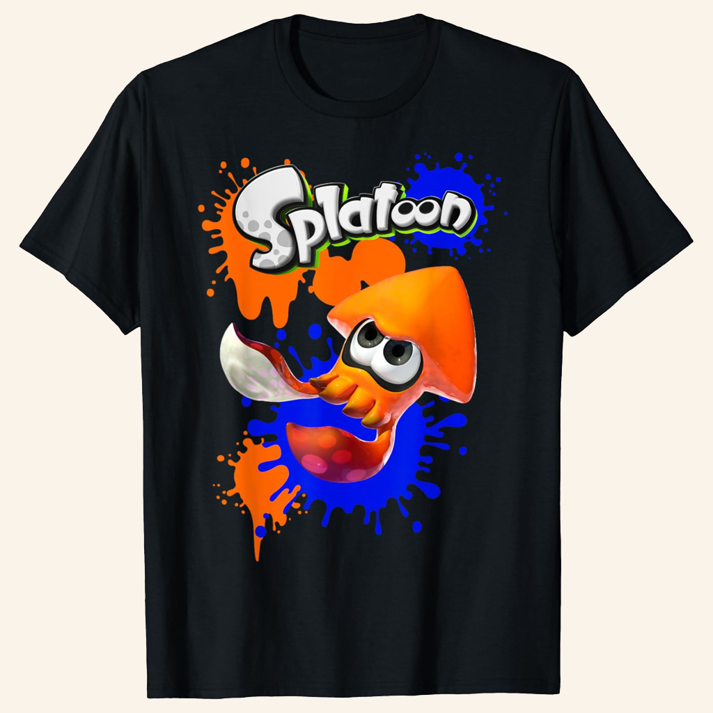 Splatoon Merch Splatoon Orange Inkling Super Splat T-Shirt Unique Gifts For Him