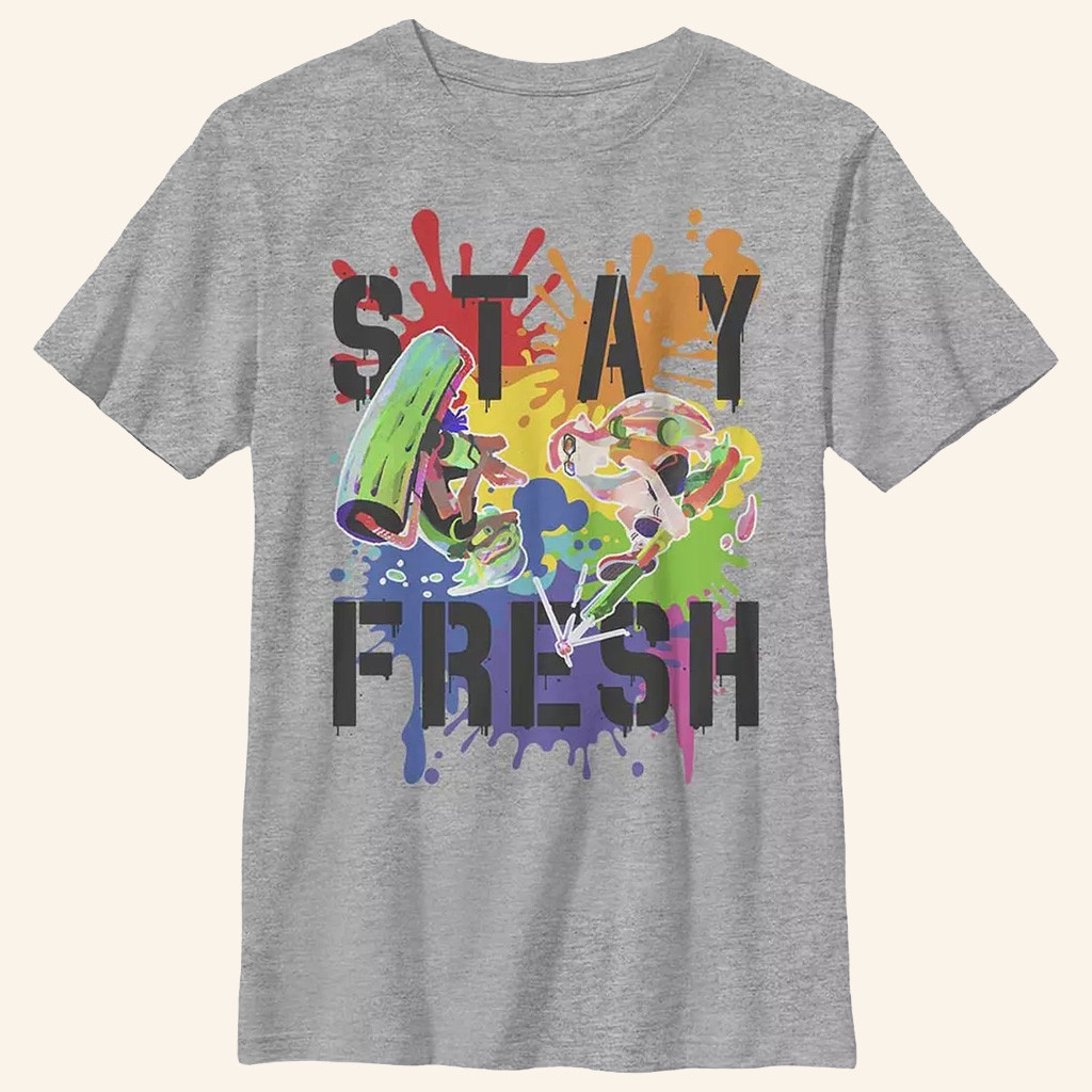 Splatoon Merch Splatoon Pride Stay Fresh Rainbow Paint Splat T-Shirt Gifts For Friends Splatoon Merch Splatoon Pride Stay Fresh Rainbow Paint Splat T-Shirt Gifts For Friends