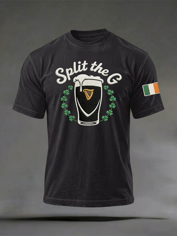 Split The G Beer T-Shirt Funny Irish Shirts St Patrick's Day Present Ideas