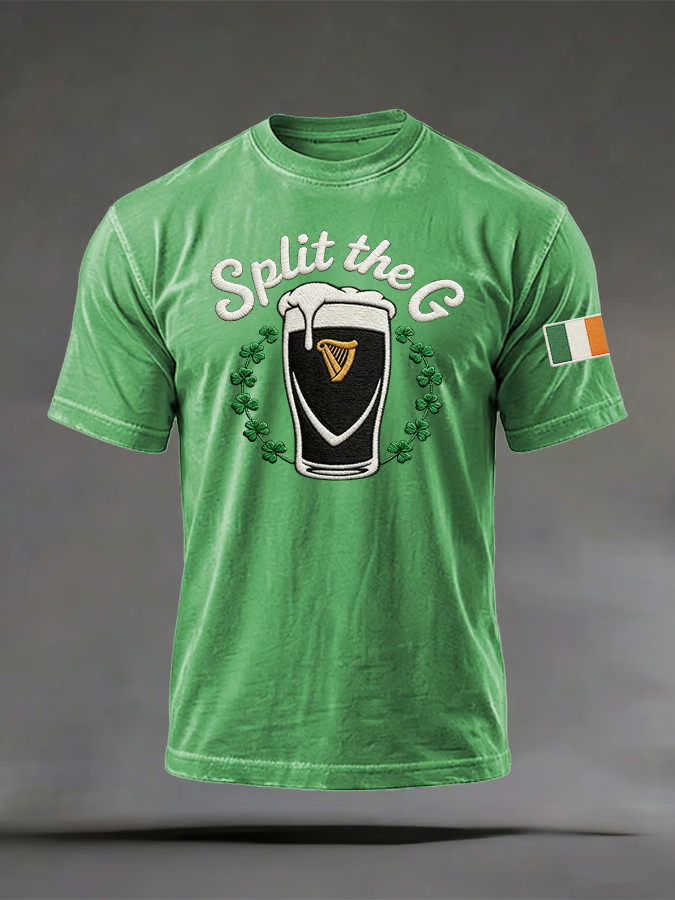 Split The G Beer T-Shirt Funny Irish Shirts St Patrick's Day Present Ideas