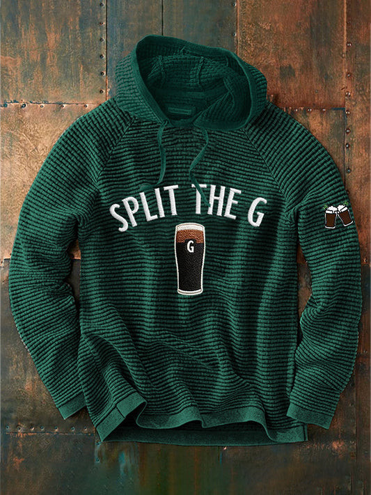 Split The G Hoodie St Patricks Day Outfit Funny Irish Guinness Beer Best Gift For Him
