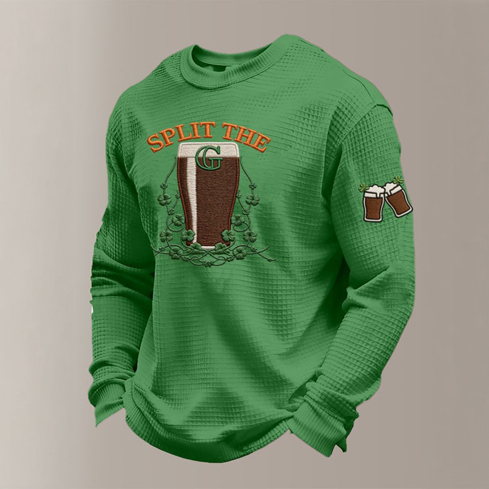 Split The G Saint Patrick's Day Long Sleeve Shirt St Patrick's Day Apparel Gift For Him