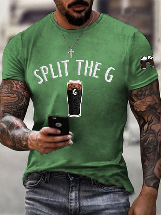 Split The G St Patricks Day Shirt Funny Irish Guinness Beer Tee Best Gift For Him Men