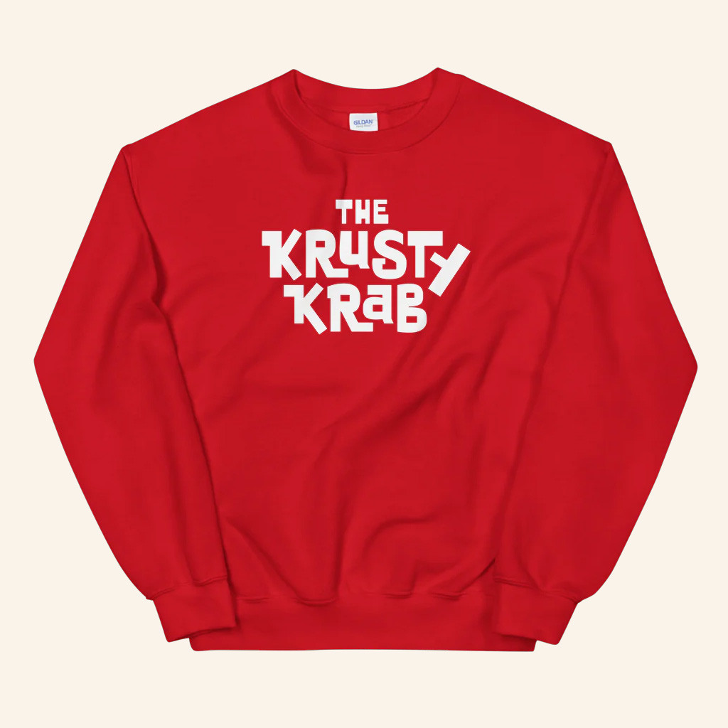 SpongeBob SquarePants Merch The Krusty Krab Logo Sweatshirt Best Gifts Ideas For Her