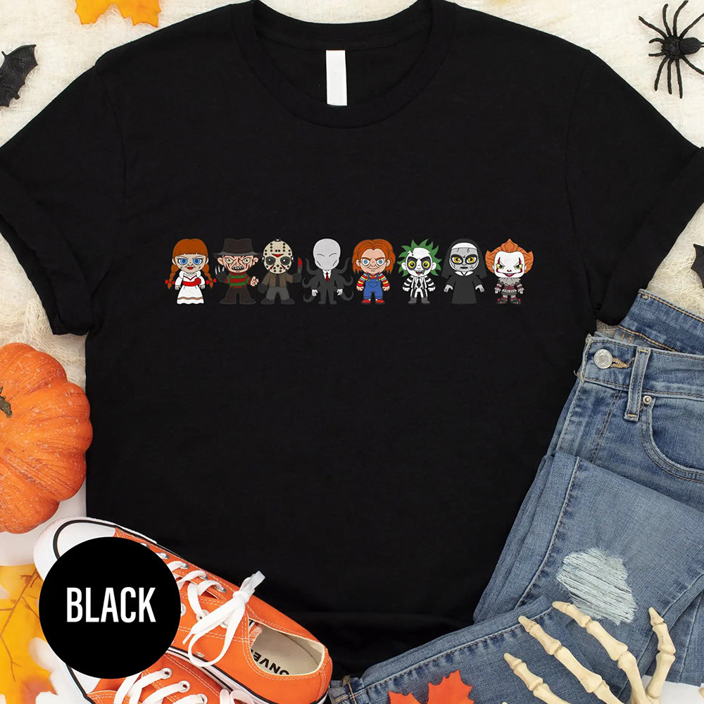 Spooky Black Horror Icons Shirt Halloween T-Shirt Horror Gifts