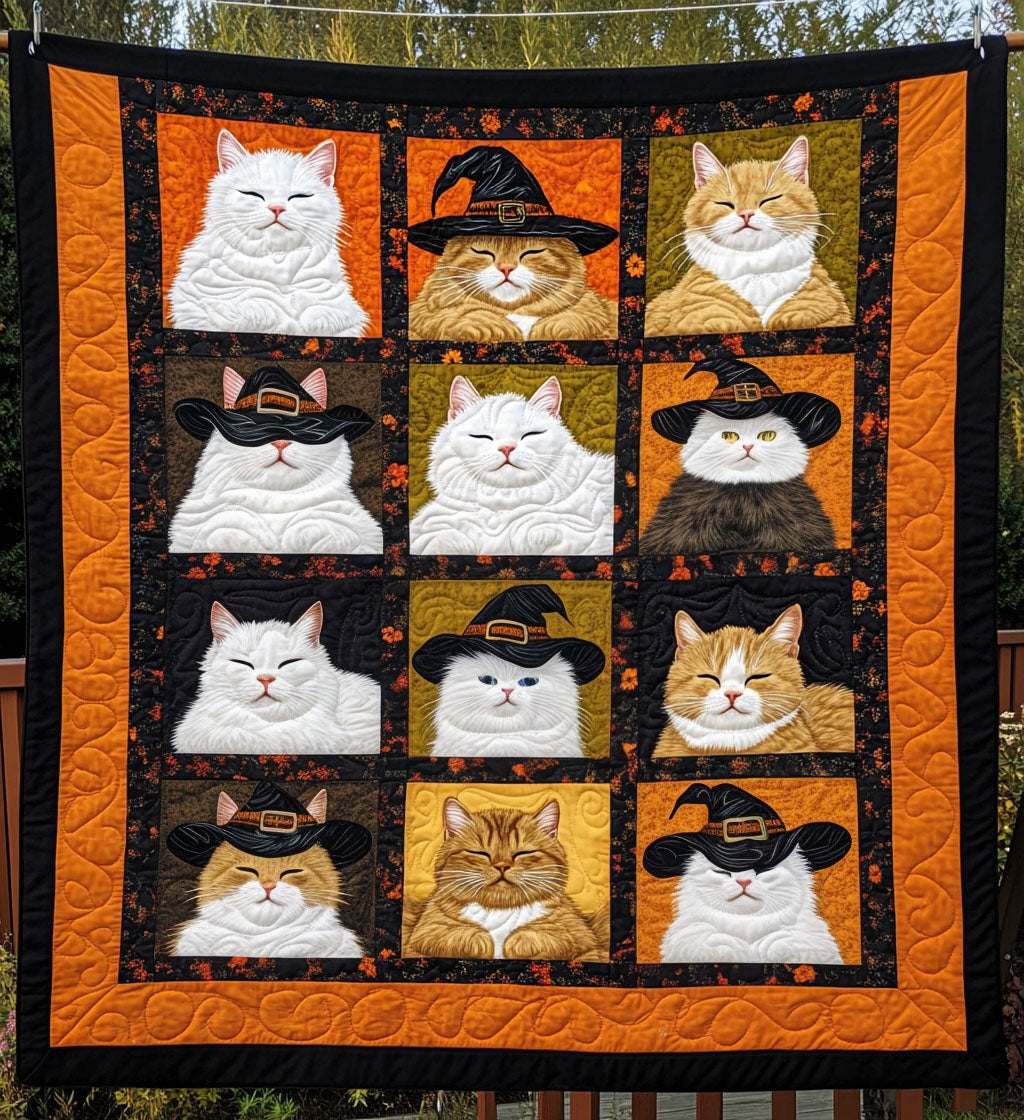 Spooky Cat Nights Quilted Blanket Cute Blankets For Her