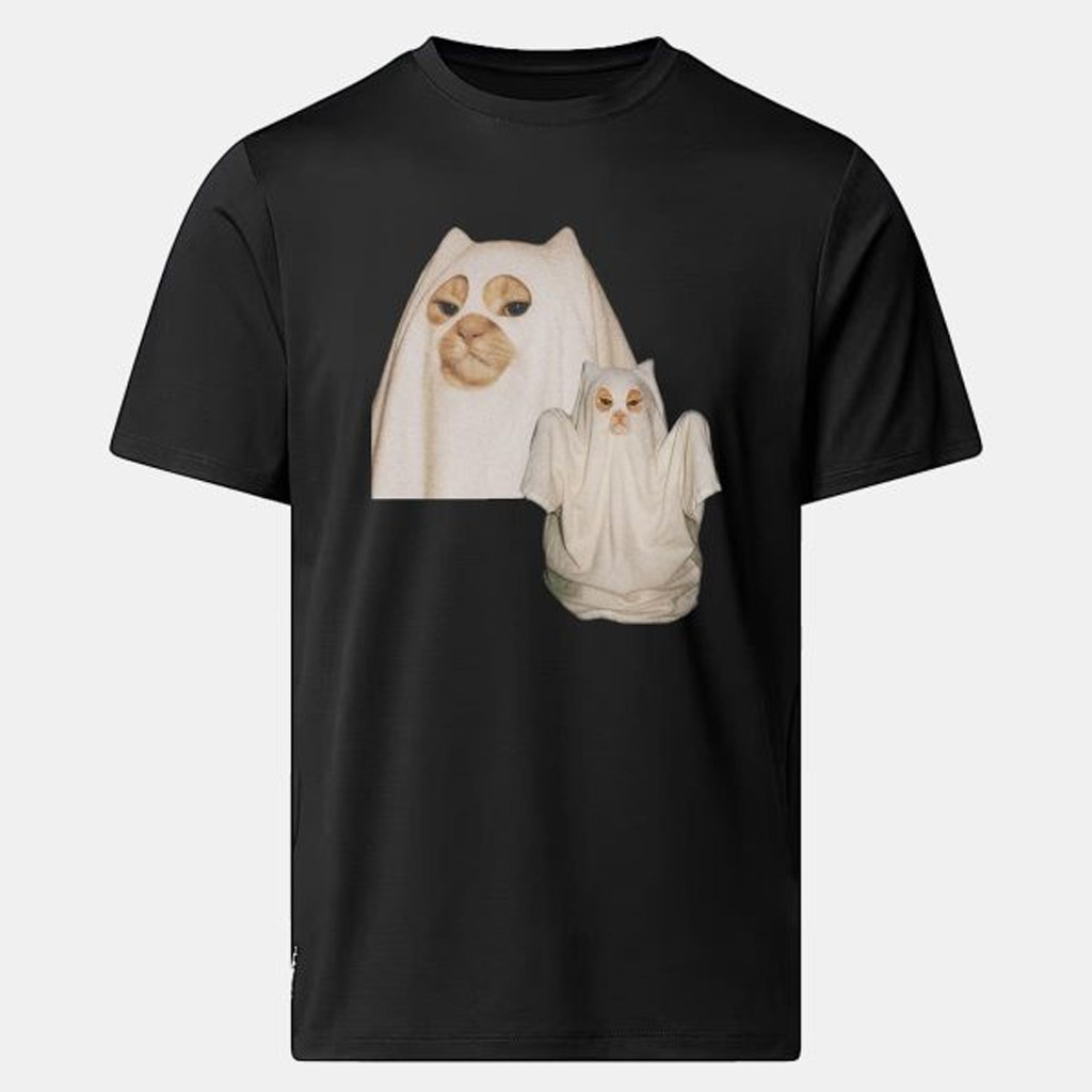 Spooky Cat Shirt Funny Cat Graphic T-Shirt Gifts For Best Friends