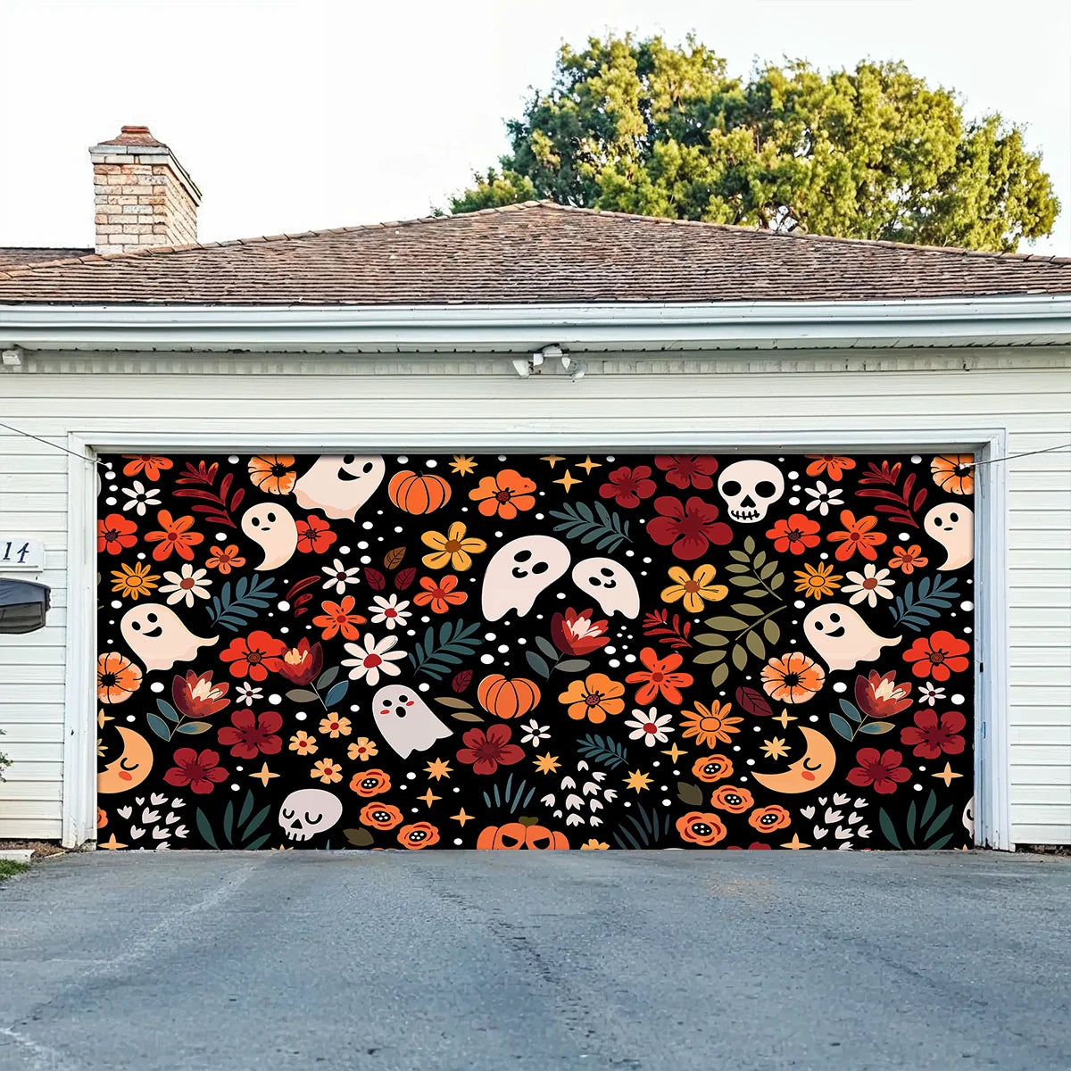 Spooky Chic Christmas Garage Door Banner Christmas Decor Halloween Lover Xmas Gifts