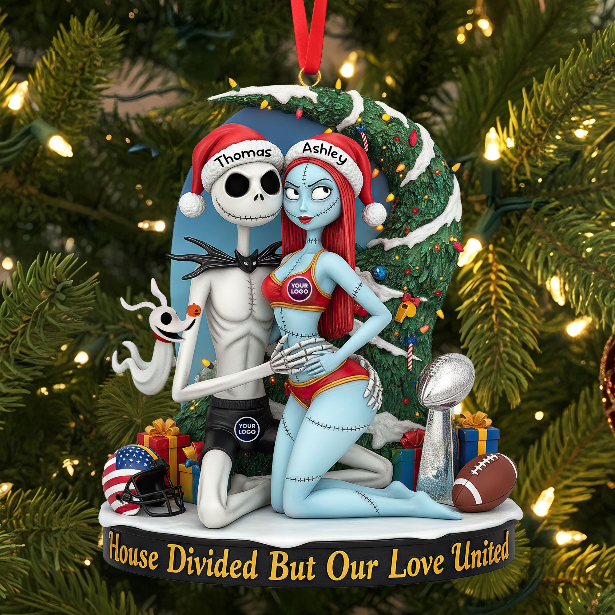 Spooky Couple Ornament - Personalized Gifts For Couple - Holiday Season Gift Idea