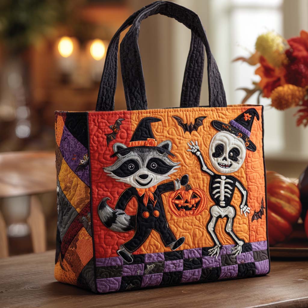 Spooky Dance Quilted Tote Bag Gifts For Halloween Lovers