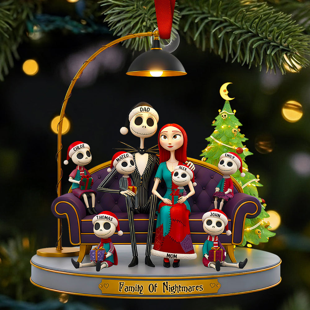 Spooky Family Christmas Ornament Personalized Gifts For Family - Holiday Tree Decoration Gift