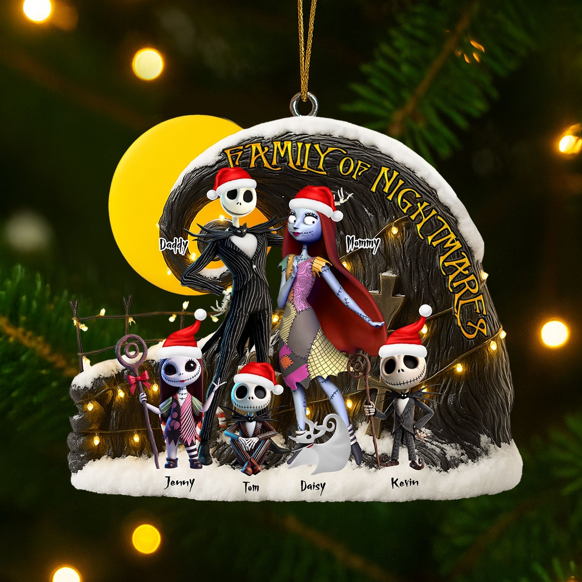 Spooky Family Ornament - Personalized Gifts For Family - Cute Christmas Tree Gift Idea
