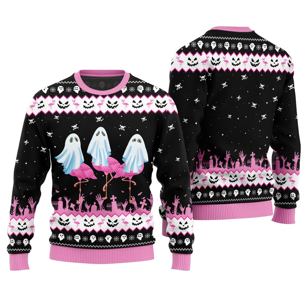 Spooky Flamingo Ugly Sweater Exclusive Christmas Sweater Merch Gift Edition