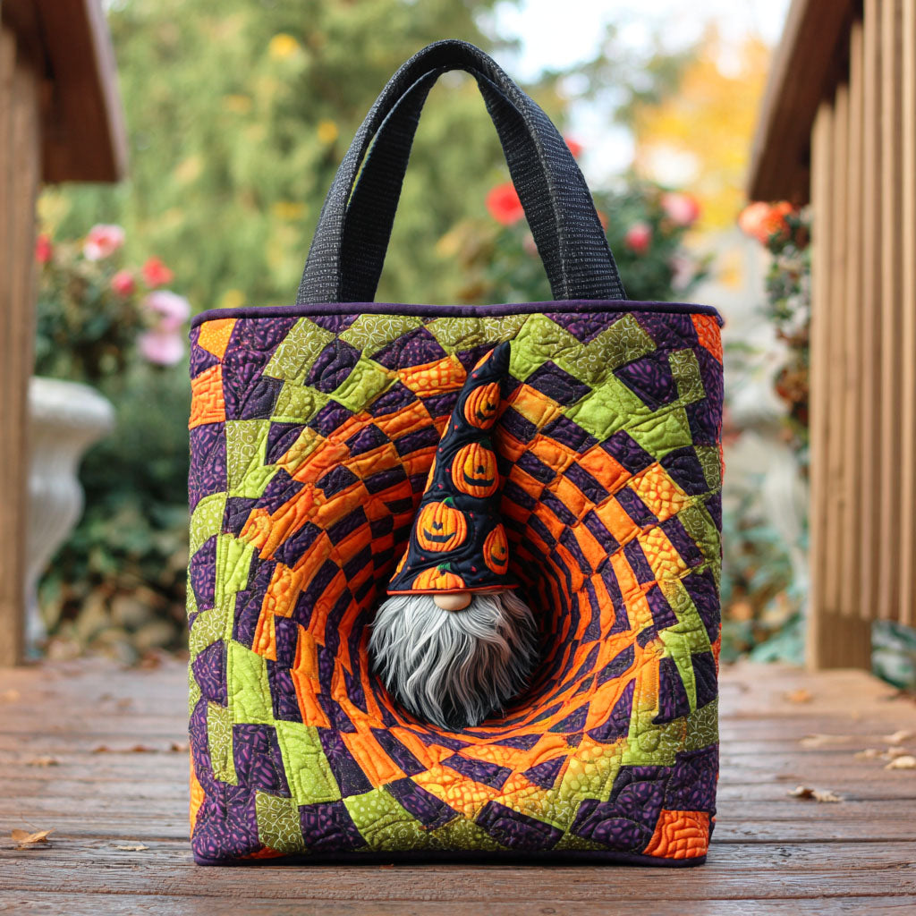 Spooky Gnome Quilted Tote Bag Autumn Gifts For Friends
