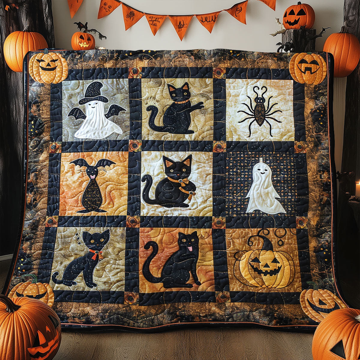 Spooky Halloween Collection Quilt Blanket Luxury Throw Blankets 50Th Birthday Gifts For Men