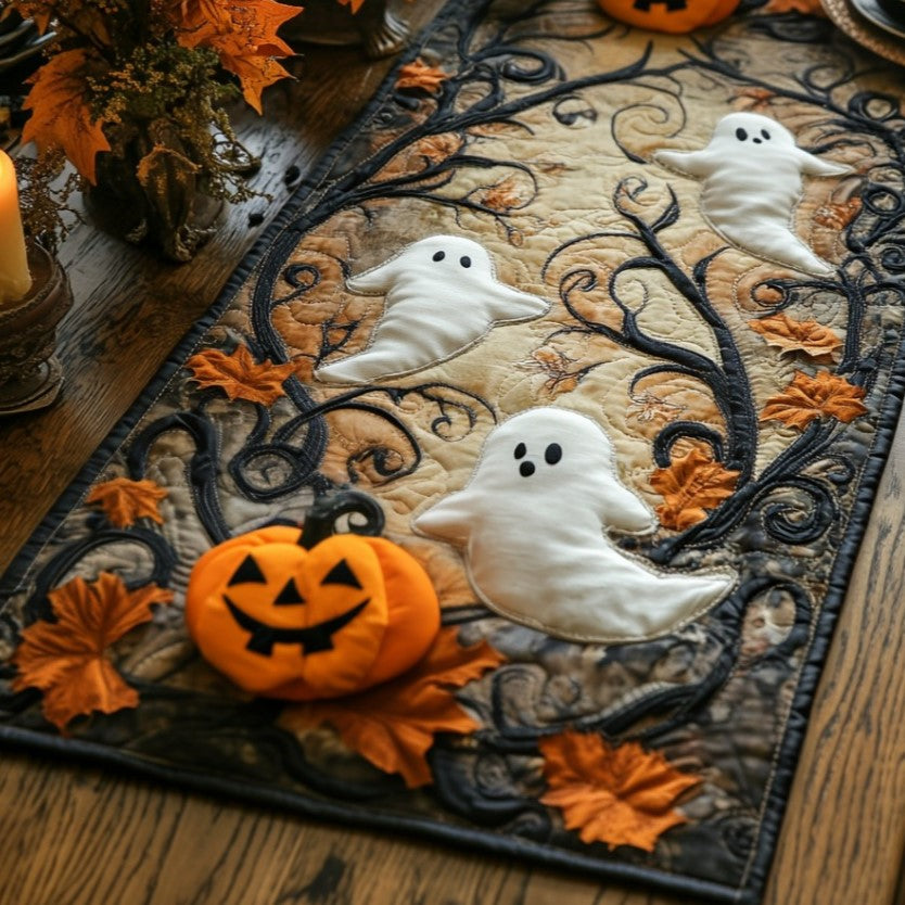 Spooky Jitters Quilted Table Runner Festive Table Runners Elegant Halloween Dining Table Decor