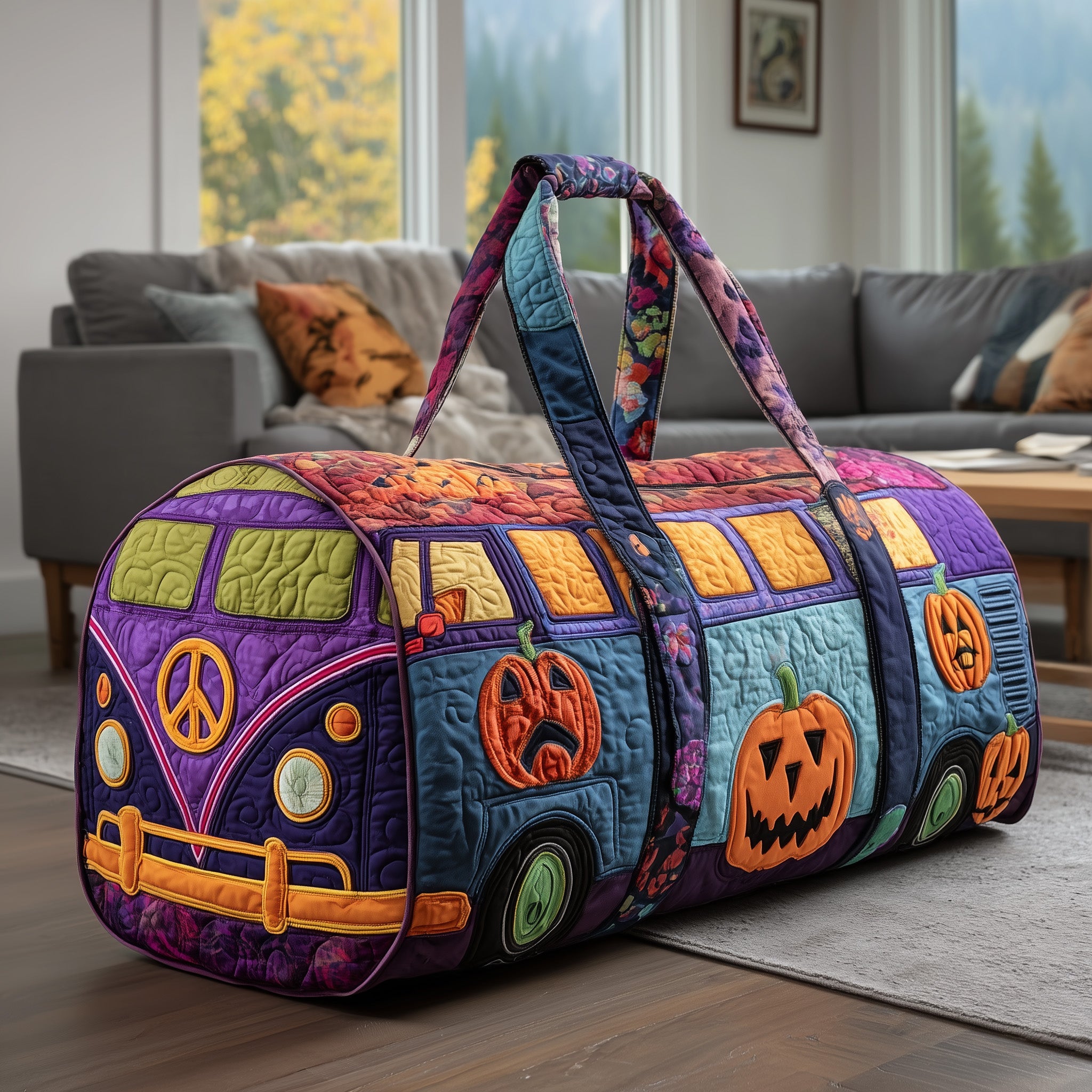 Spooky Journey Quilted Duffle Bag New Year Gift Idea