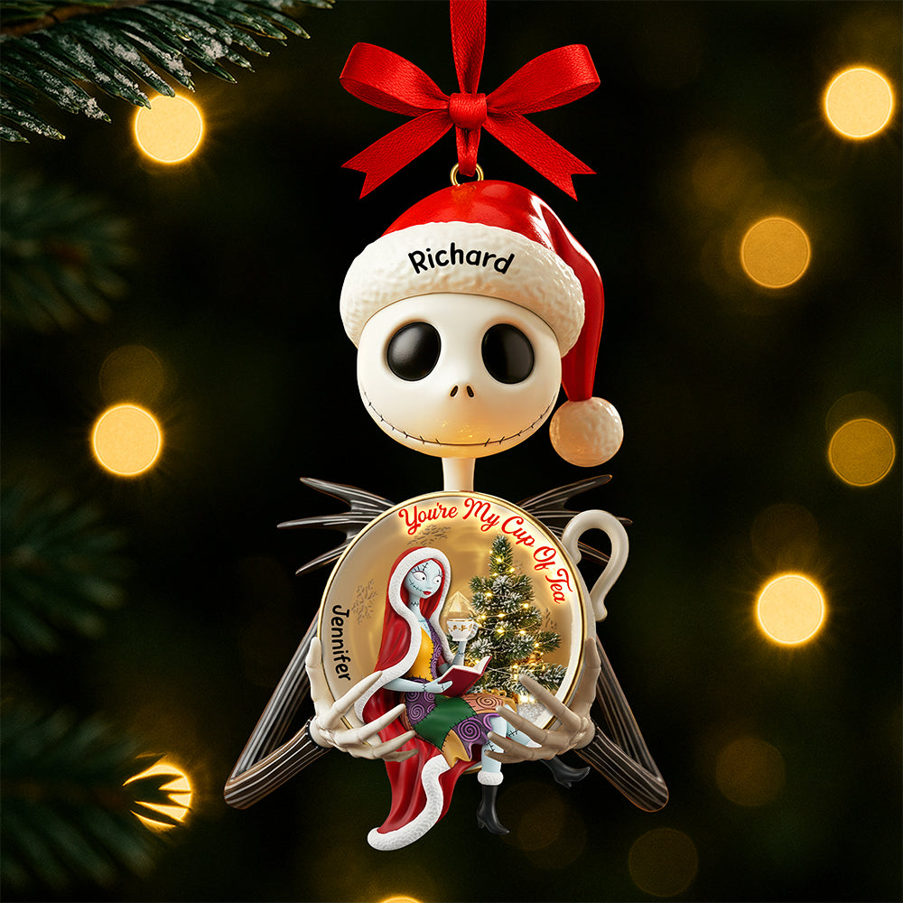 Spooky Love Christmas Ornament - Personalized Gifts For Couple - Holiday Tree Decoration Gift