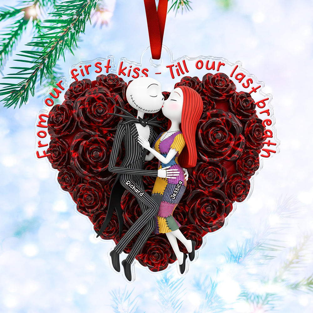 Spooky Love Christmas Ornament Personalized Gifts For Couple - Xmas Home Decoration Gift