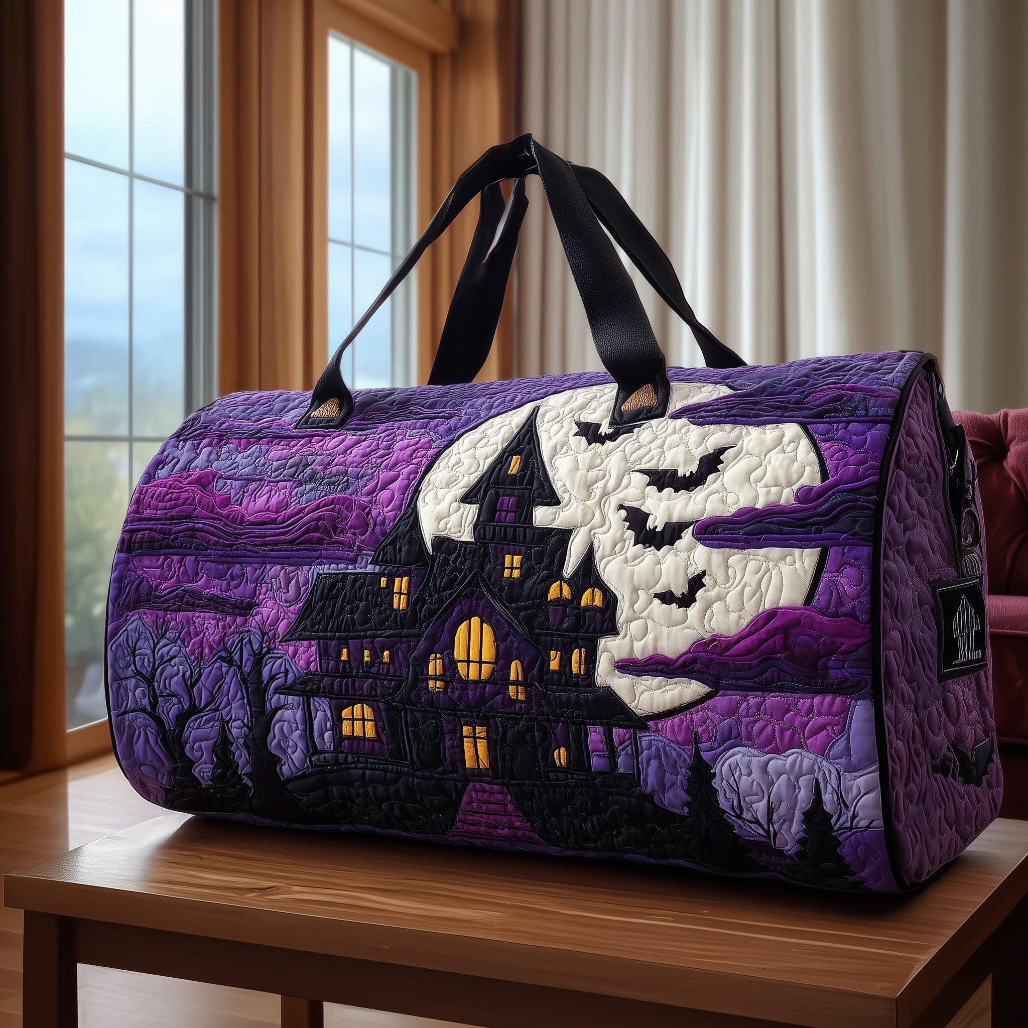 Spooky Manor Quilted Duffle Bag Mother's Day Gift Idea