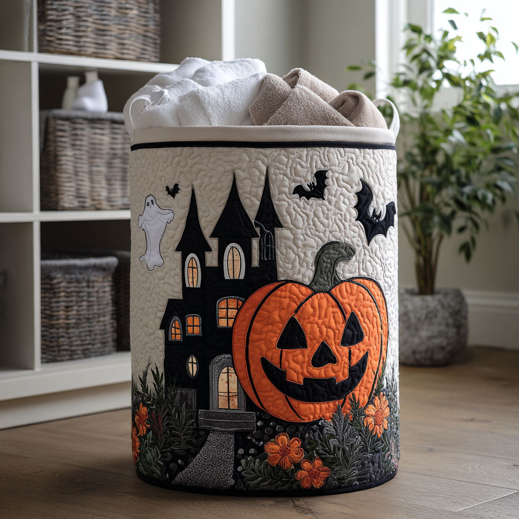 Spooky Patch Quilted Laundry Basket Graduation Merch Gift