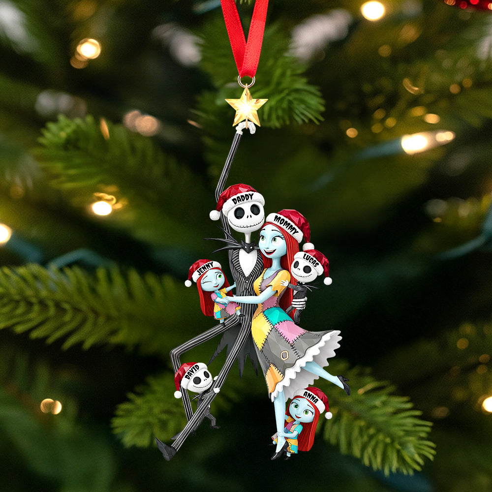 Spooky Playful Family Tree Ornament, Personalized Gifts For Family - Xmas Home Decoration Gift