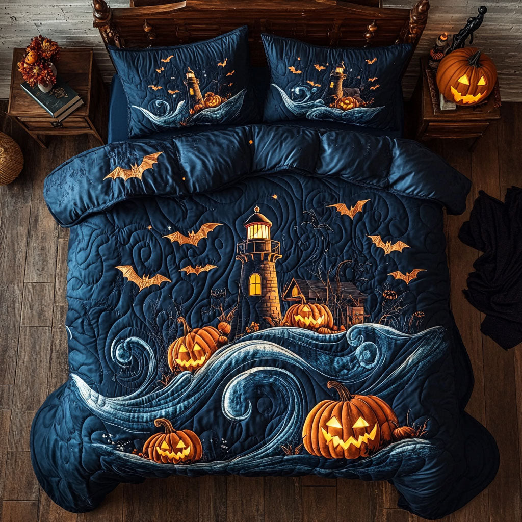 Spooky Seascape Bedding Set Gifts Decor For Friends and Family on Halloween