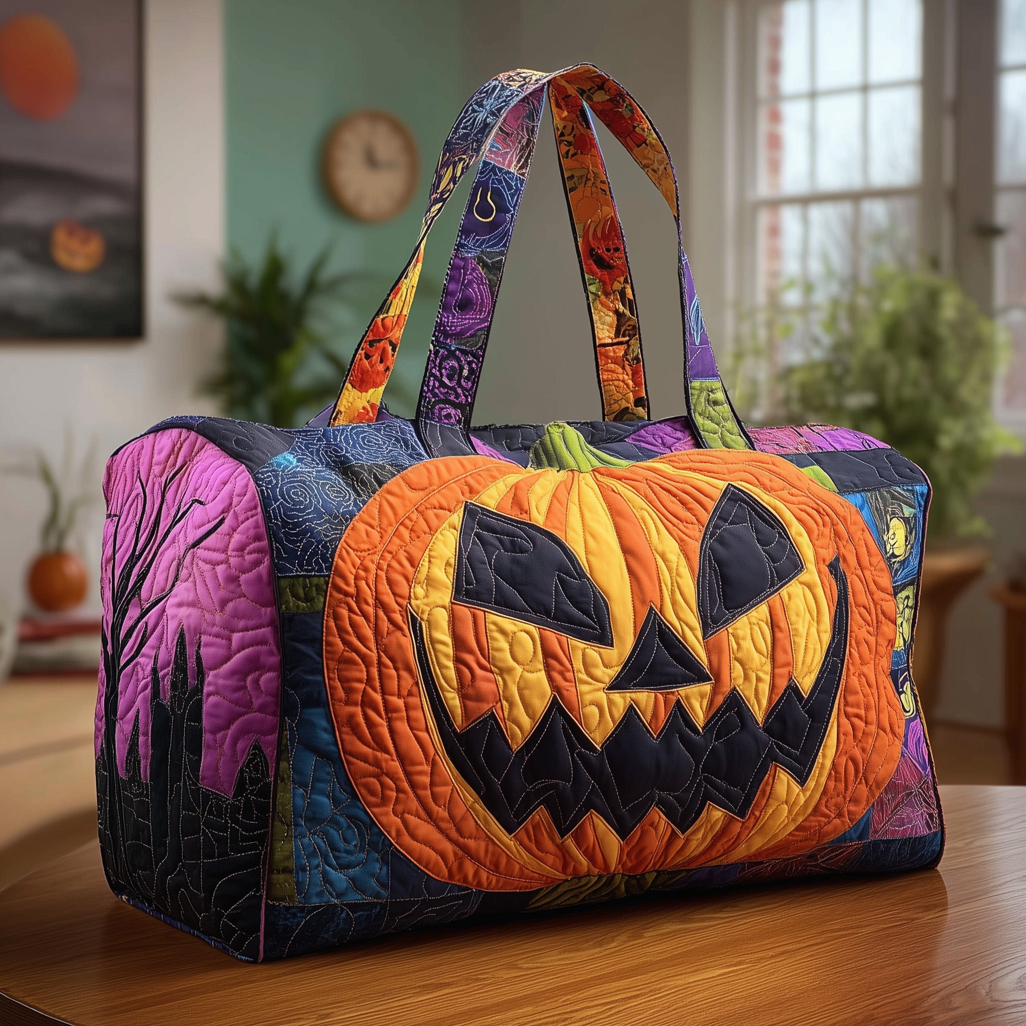 Spooky Season Quilted Duffle Bag Back To School Essential