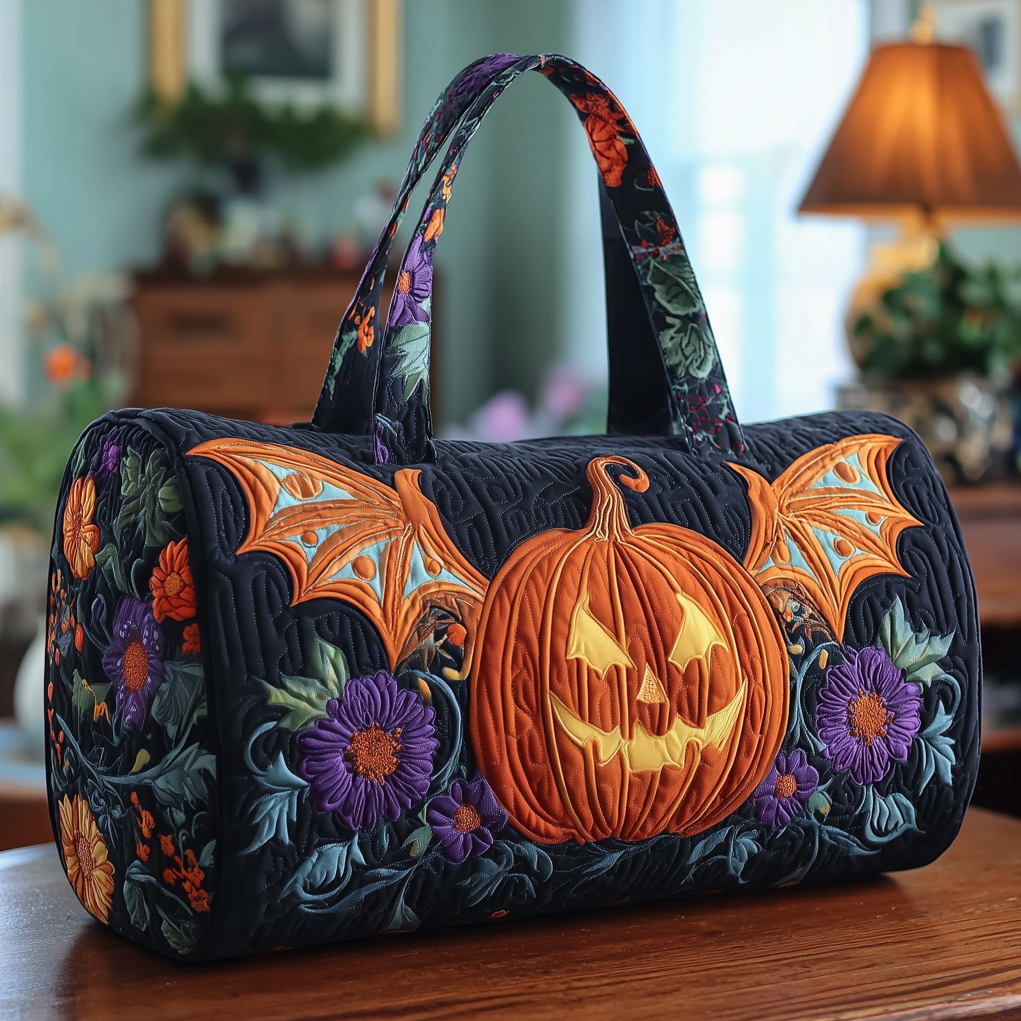 Spooky Season Quilted Duffle Bag Halloween Gift Idea