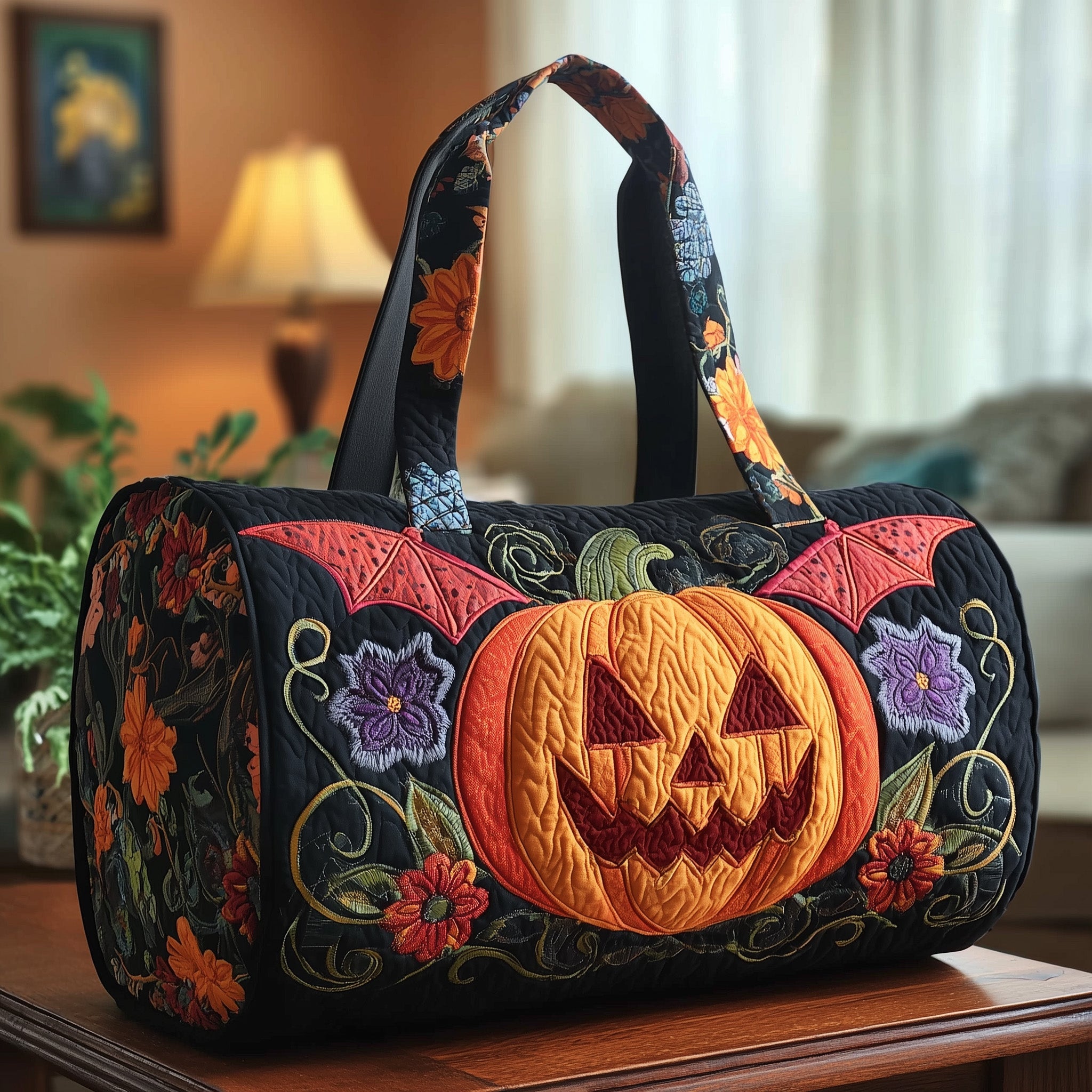 Spooky Season Quilted Duffle Bag Thanksgiving Gift Idea
