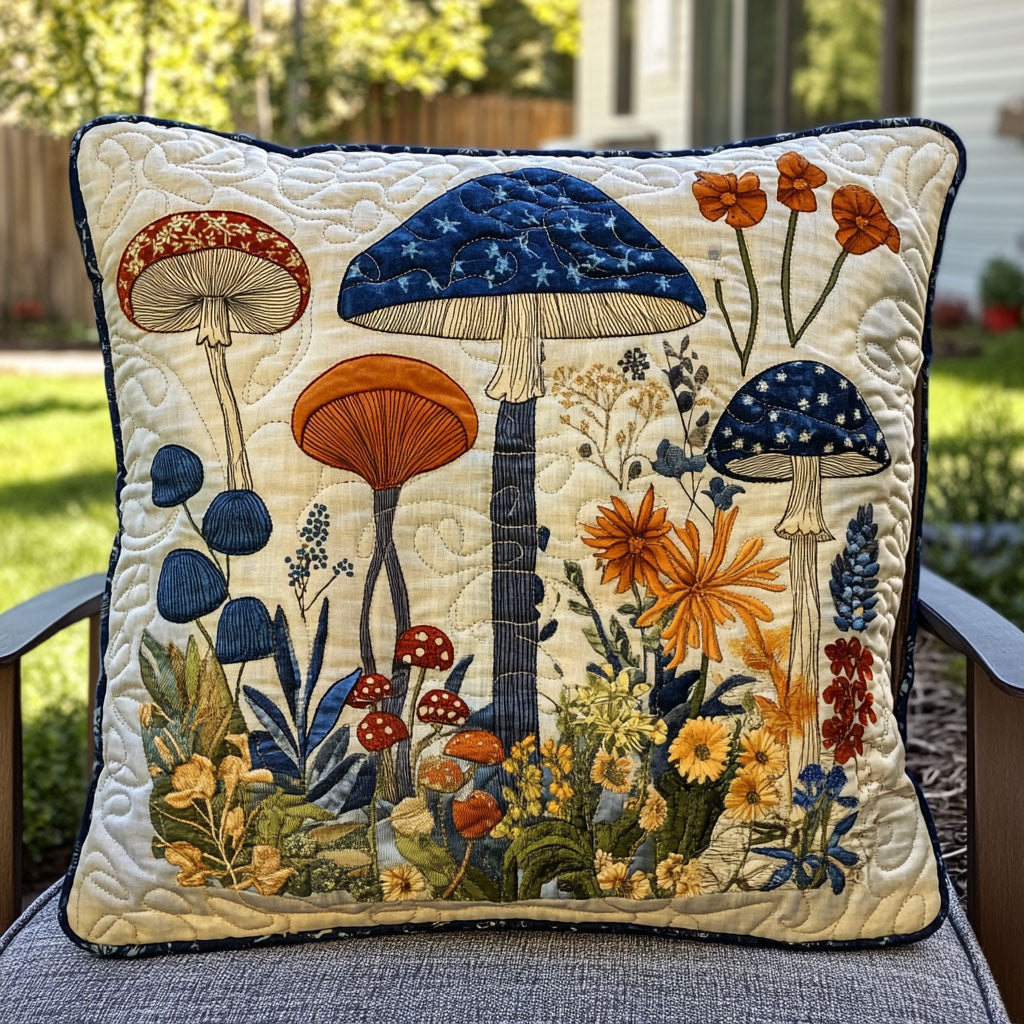 Spore Serenity Quilted Pillow Case Nice Pillow Covers Gifts For Mushroom Growers