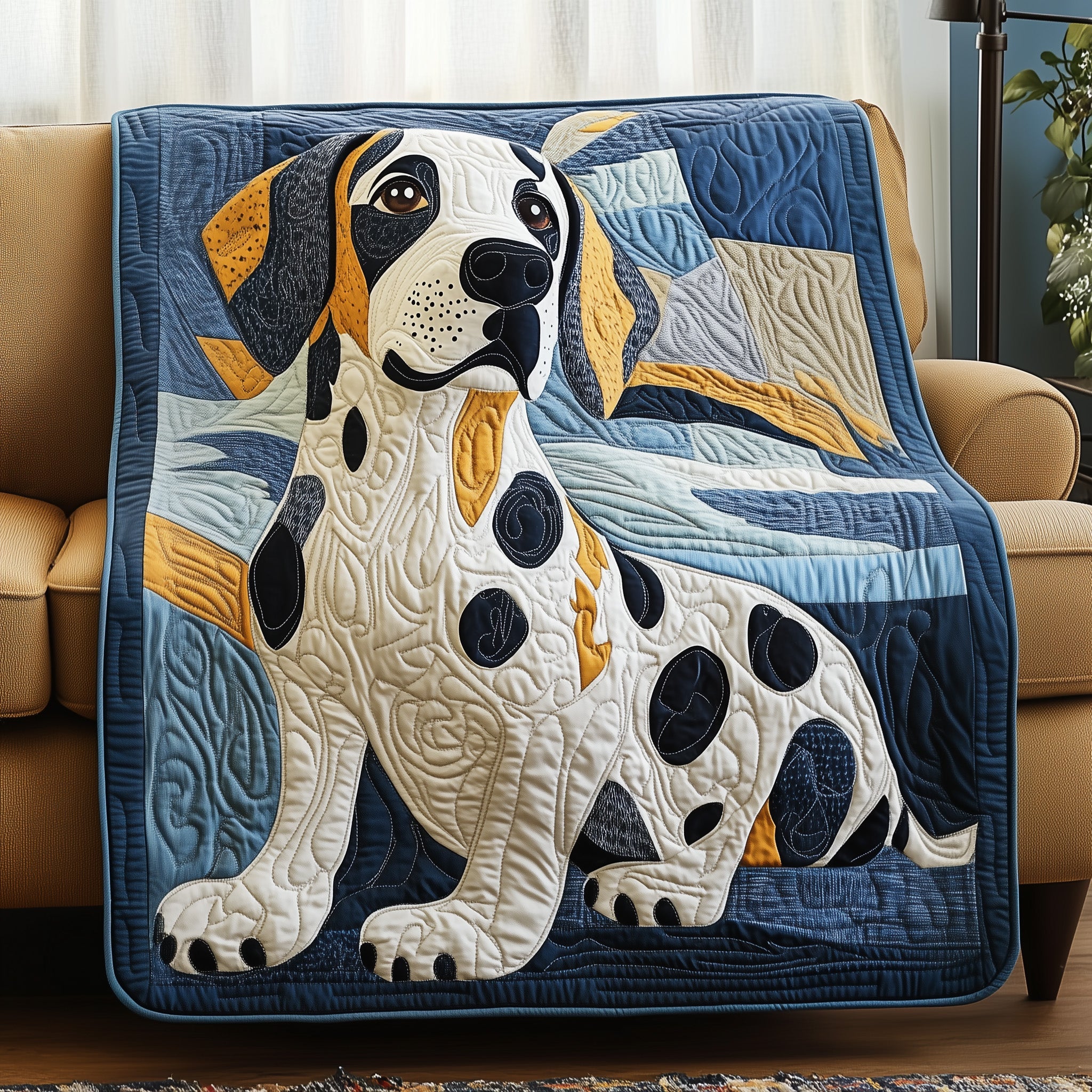 Spots And Smiles Quilted Blanket Couch Throw BlanketAnimal Lovers Presents