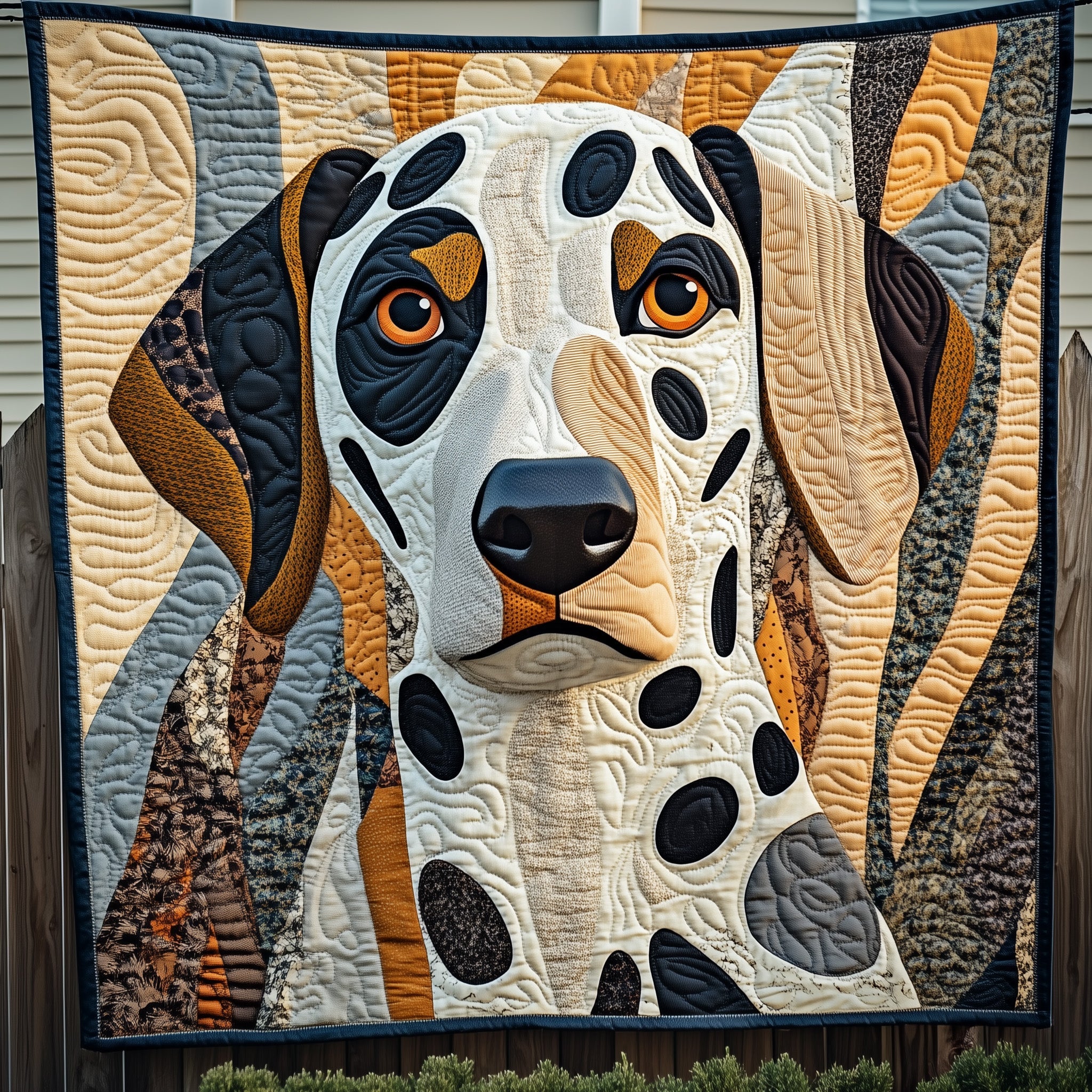 Spots And Smiles Quilted Blanket Couch Throw BlanketCute Dog Owner Gift Ideas