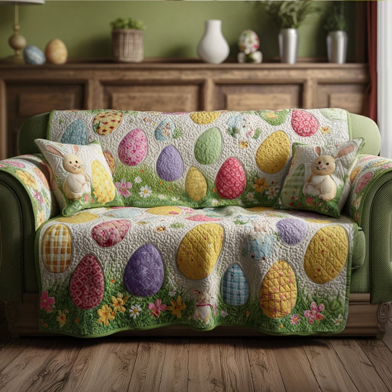 Spring Bloom Keepsake Quilted Sofa Cover Floral Furniture Decor Gift For Flower Lovers