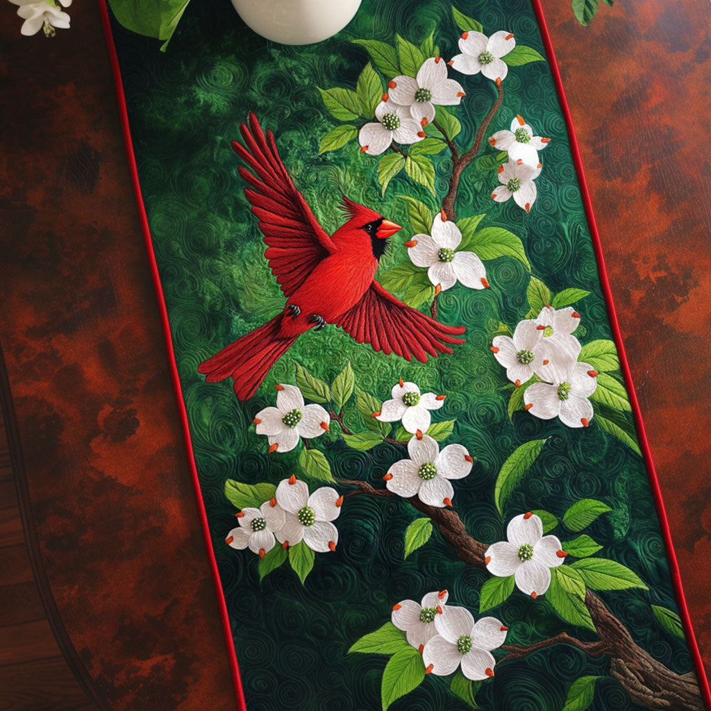 Spring Cardinal Quilted Table Runner Kitchen Table Decor Ideas Cardinal Bird Gifts