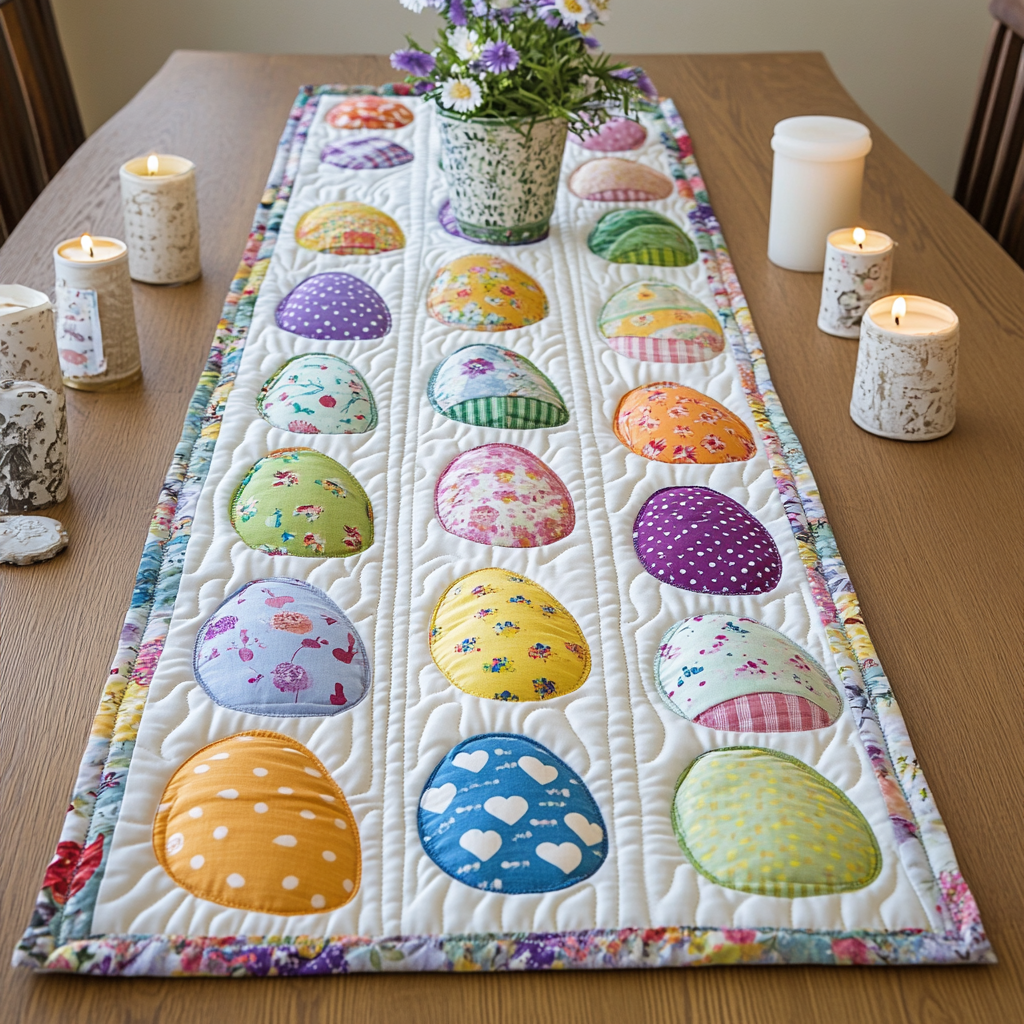 Spring Charm Quilted Table Runner Bunny Table Decor Best Friend Gifts
