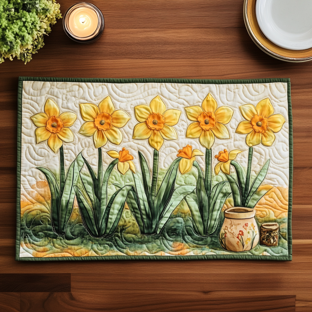 Spring Essence Quilted Placemat Dining Table Accessories Sunflower Birthday Gifts